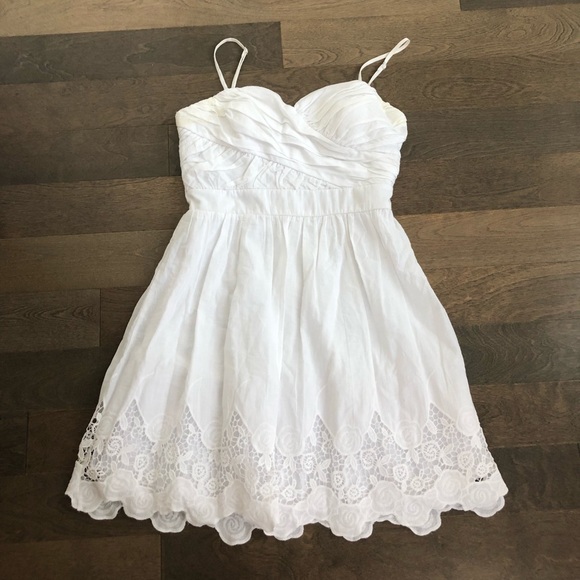 City Studio Dresses Romantic White Summer Dress With Builtin Bra